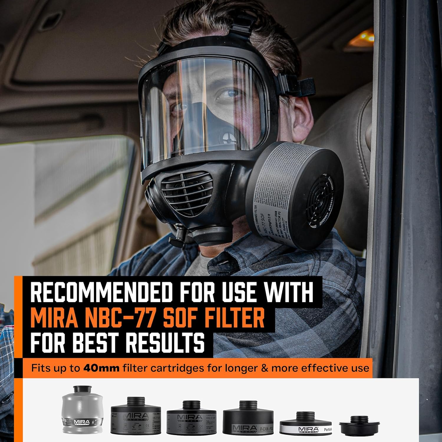 MIRA SAFETY CM-6M CBRN Full Face Gas Mask with Drinking System - Image 5