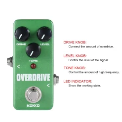 Alternative view of KOKKO FOD3 Mini Overdrive Pedal Portable Guitar Effect Pedal