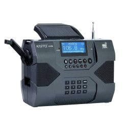 Kaito Emergency Radio Voyager Max KA900 Digital Solar Dynamo Crank Wind Up AM/FM/SW & NOAA Weather Stereo Radio Receiver with Bluetooth Real-time