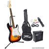 Pyle 97077080M Beginner Electric Guitar Package – Sun Burst