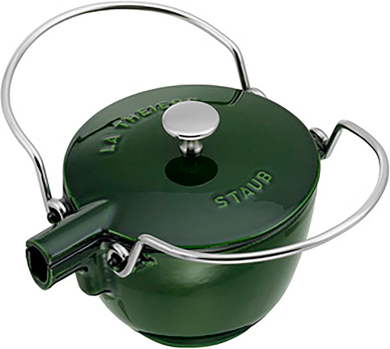 Staub Cast Iron 1-qt Round Tea Kettle – Basil, Made in France - Image 4