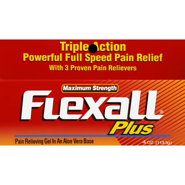 Flexall Plus Pain Relieving Gel, Maximum Strength – 4 oz