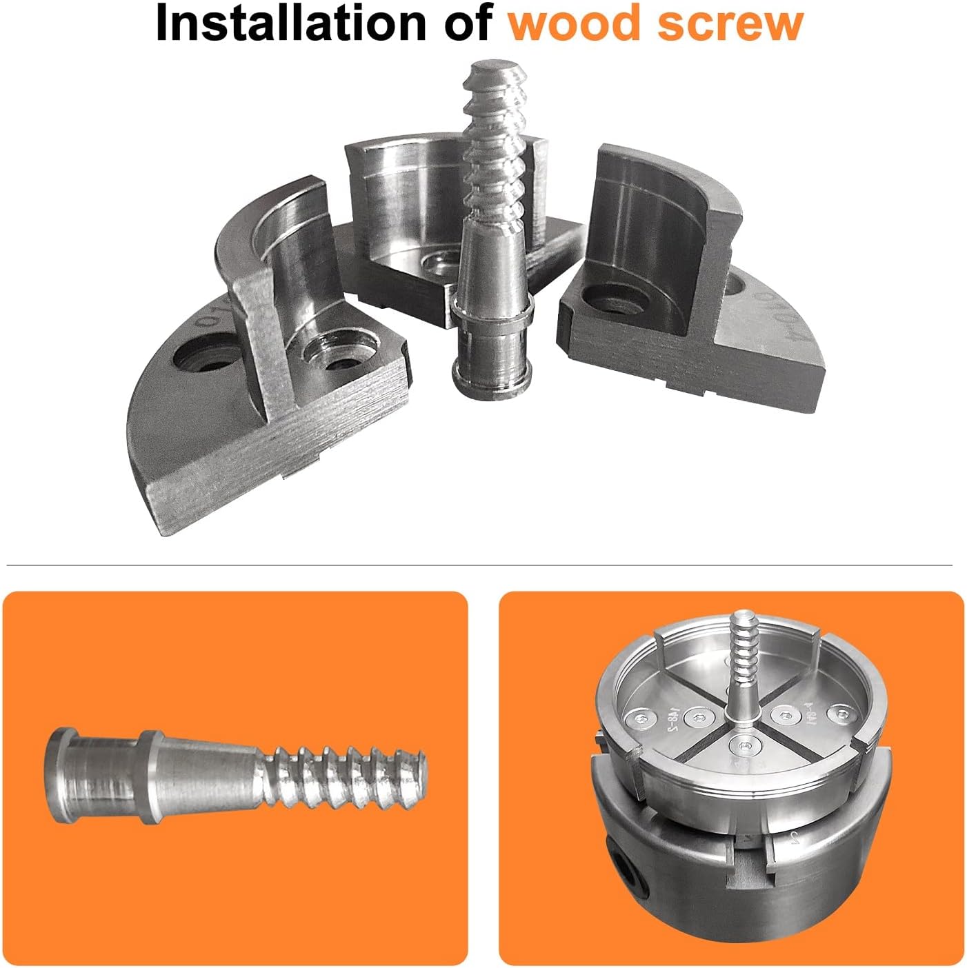4 Inch Wood Lathe Chuck Set 1 x 8 tpi, Self Centering 4 Jaw Wood Turning Chuck - Image 6