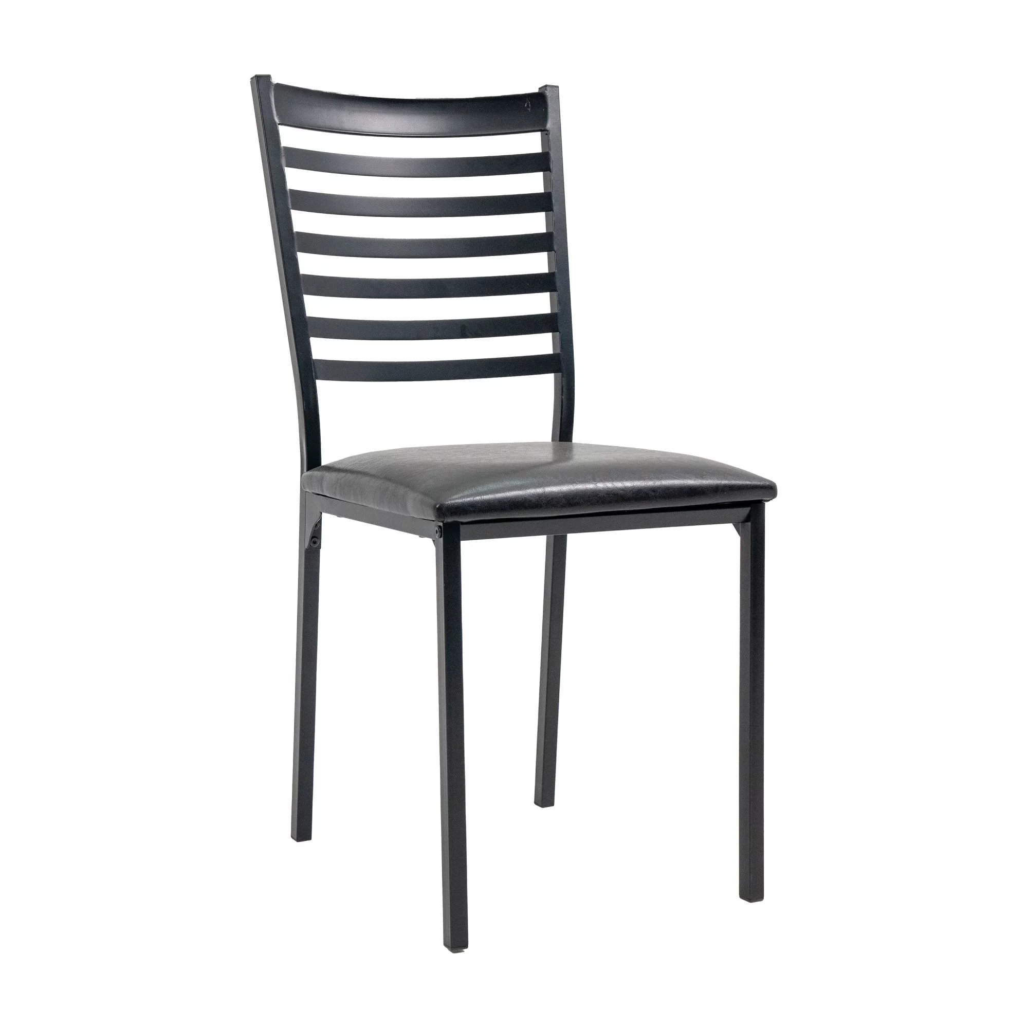 5 Piece Dining Table Set Kitchen 1 Table and 4 Upholstered Chairs Metal Frame Tempered Glass Top Black - Image 11
