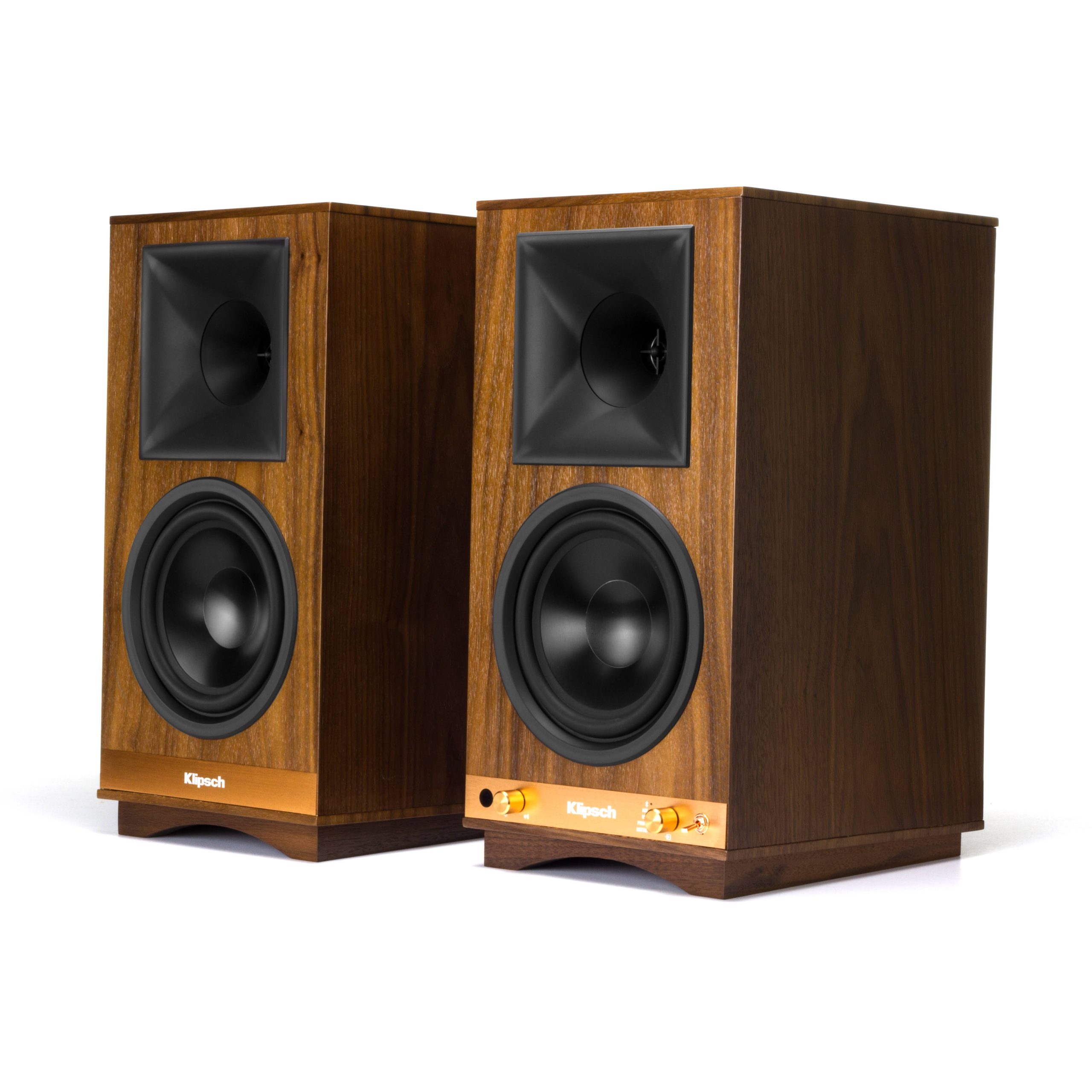 Klipsch The Sixes 2-way Table-top Heritage Wireless Series Speakers – 200W RMS – Pair – Wireless – Walnut