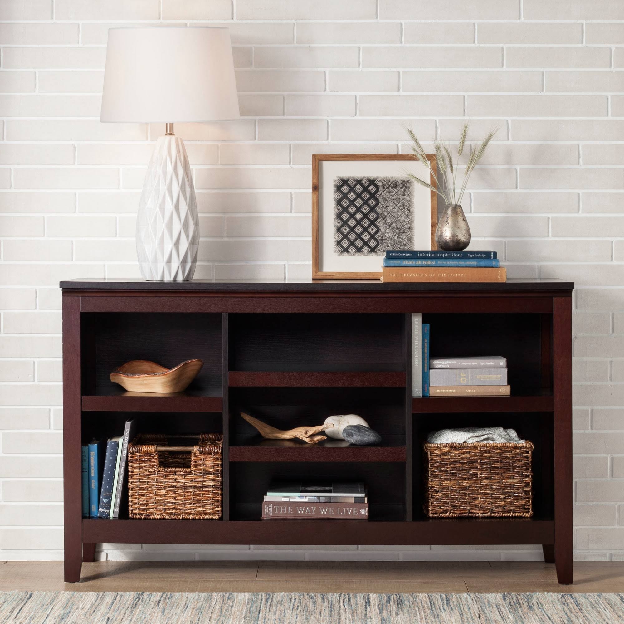 Threshold 32×22 Carson Horizontal Bookcase with Adjustable Shelves, Espresso - Image 3