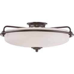 Quoizel GF1621PN Griffin Flush Mount Light, Palladian Bronze