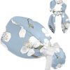 Scrub Surgical Hat,Cycling Hat with Buttons and Cotton Sweatband,Bee and Spring Blossom