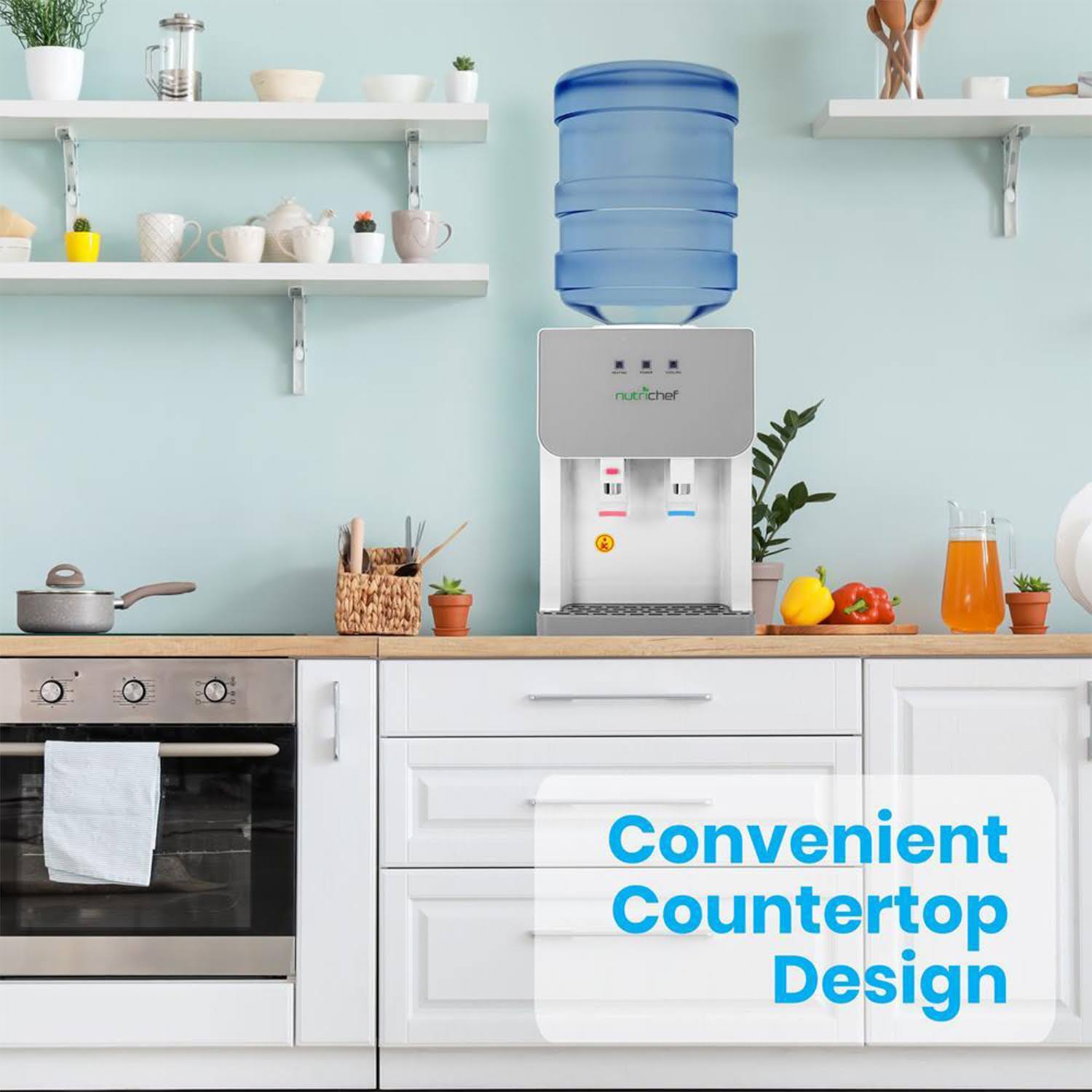 Nutrichef PKTWC36SL Universal Top Loading Hot and Cold Water Dispense - Image 3