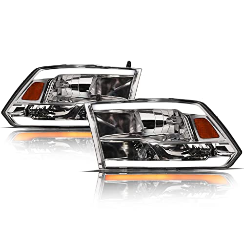 Alpha Owls 8710401 Crystal Headlights With Switchback Sequential LED Light Bar & Startup Light – Black Amber Fits 2009-2018 Dodge Ram 1500 2500 3500/2019-2023 Classic Halogen Models - Image 14