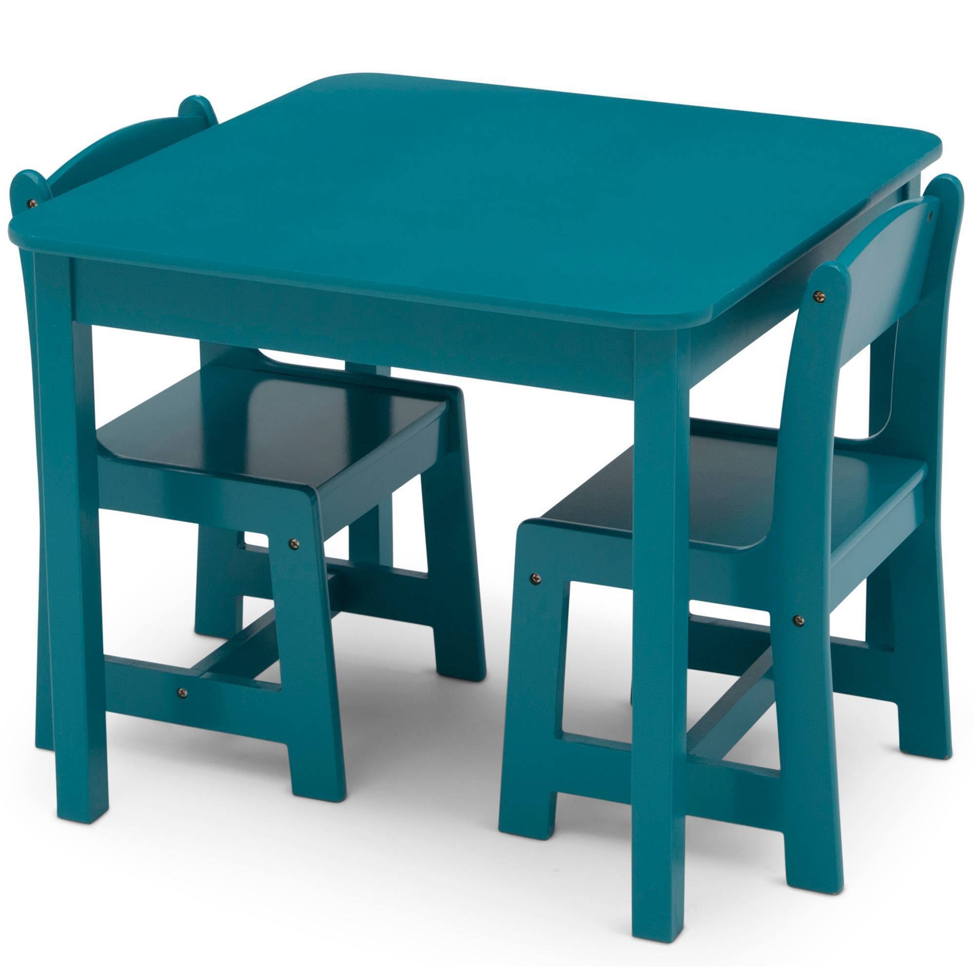 Delta Children MySize Kids Wood Table and Chair Set – Teal - Image 6