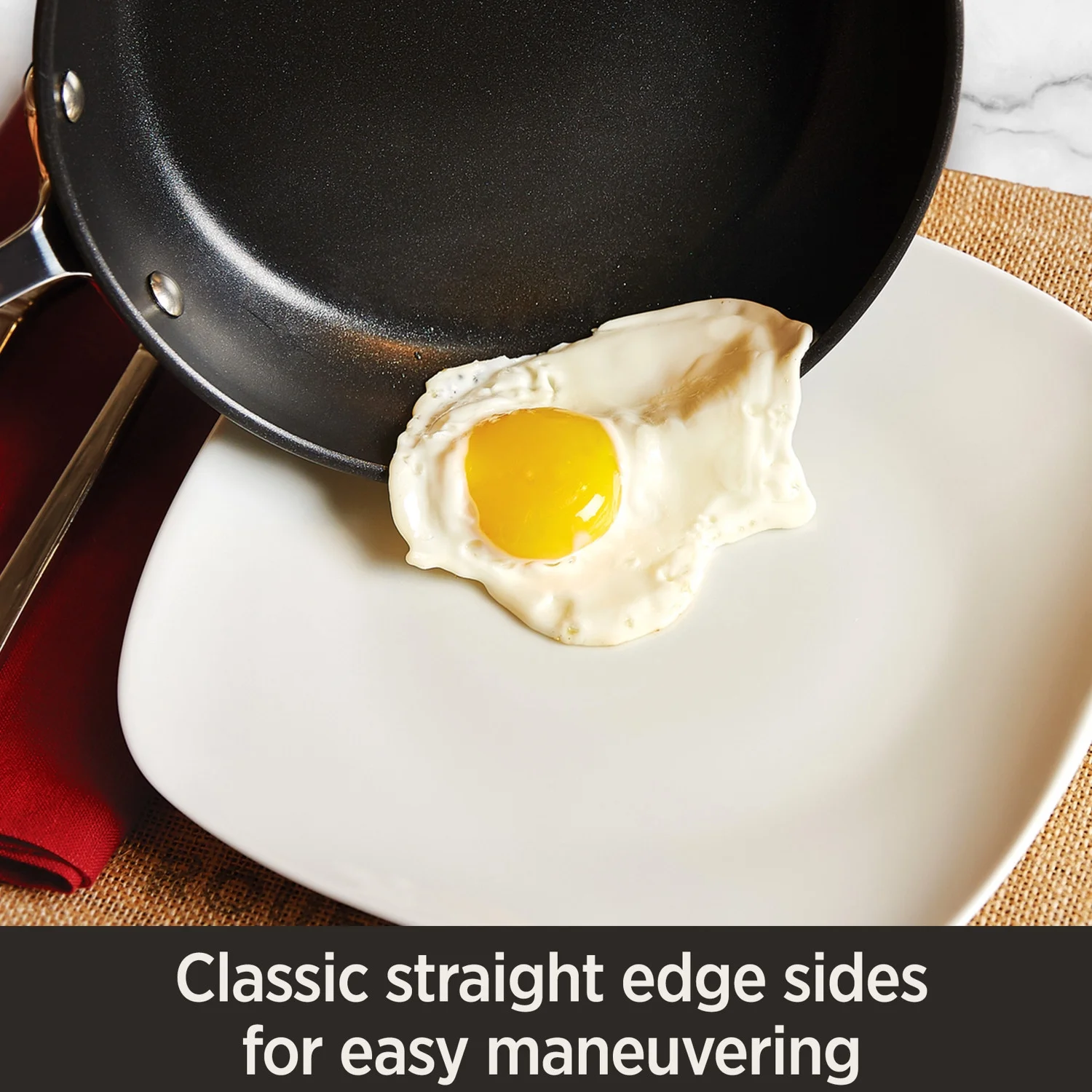 All-Clad E7853364 HA1 Hard Anodized Nonstick Dishwasher Safe PFOA Free Saute Pan Cookware, 4-Quart, Black - Image 2