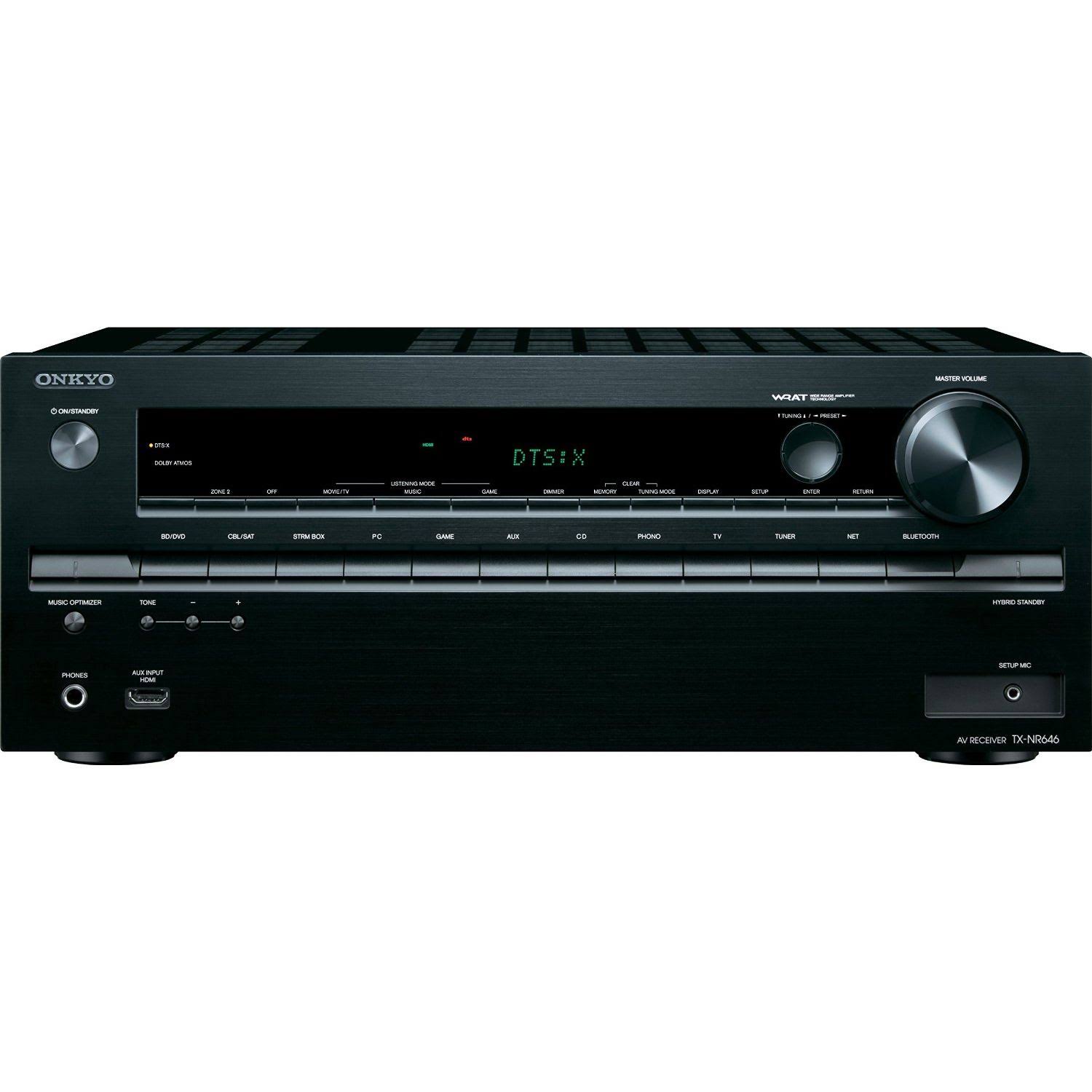Onkyo TX NR646 7.2 Channel AV Network Receiver – Black