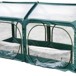 Alternative view of Quictent Mini Portable Greenhouse 98 x 49 x 53 Inches Pop up Grow House for Outdoor & Indoor Eco-Friendly Fiberglass Poles Overlong Cover 6 Stakes 4 Zipper Doors (Black)