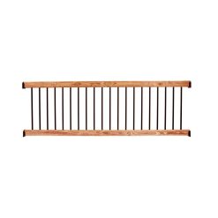 DeckoRail 8 ft. Aluminum Cedar-Tone Southern Yellow Pine Deck Railing Kit 298648