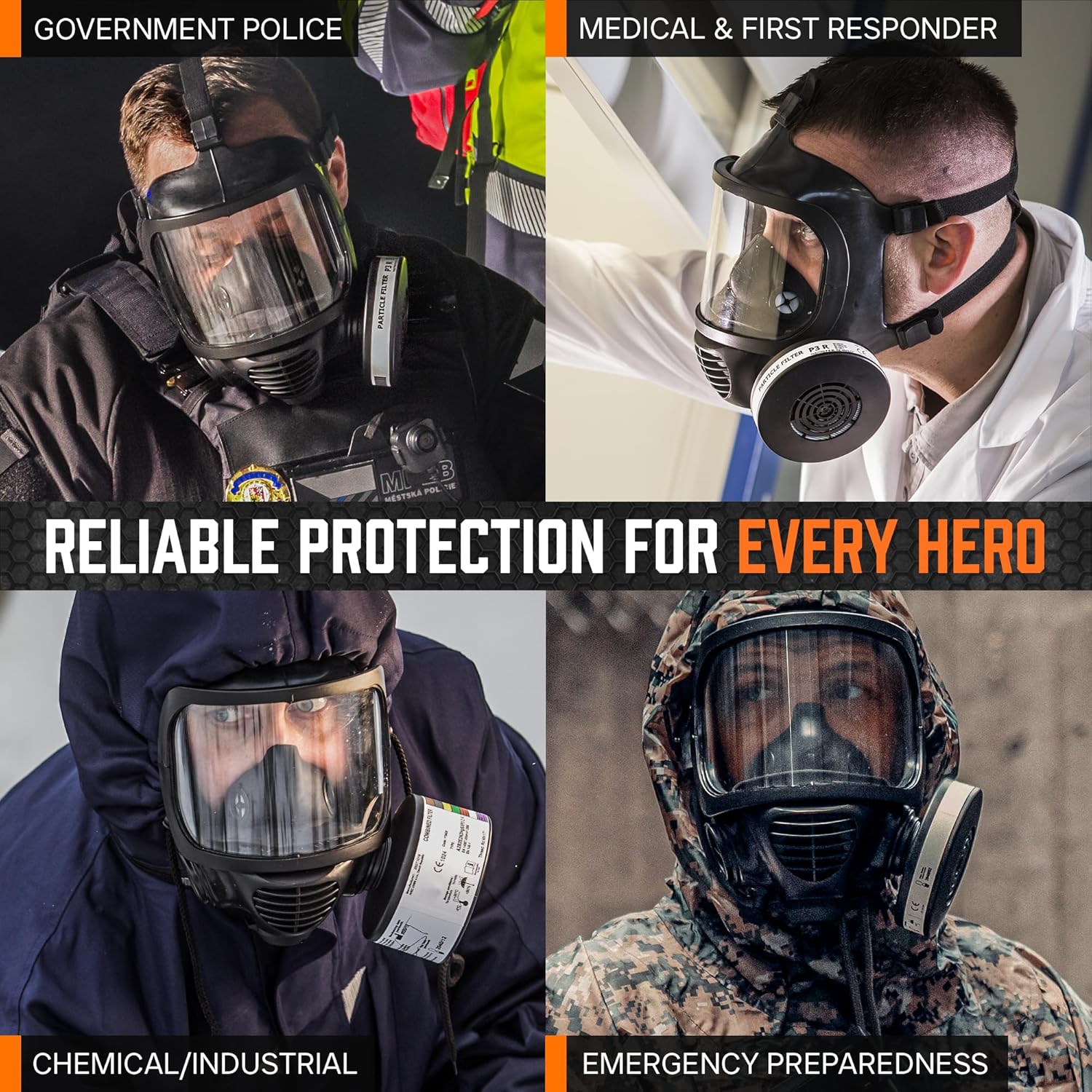 MIRA SAFETY CM-6M CBRN Full Face Gas Mask with Drinking System - Image 3