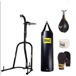 Alternative view of Everlast Dual Station Heavy Bag Stand, 100-Lb, Speedbag, Value Bundle