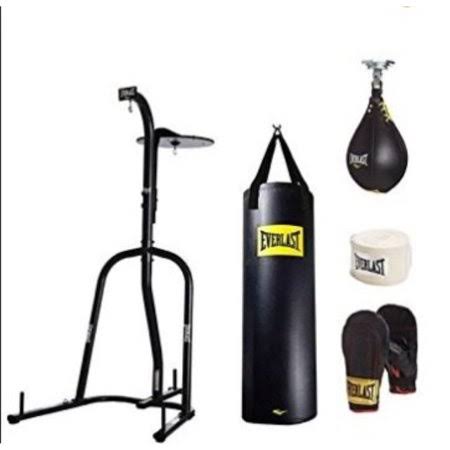 Everlast Dual Station Heavy Bag Stand, 100-Lb, Speedbag, Value Bundle - Image 2