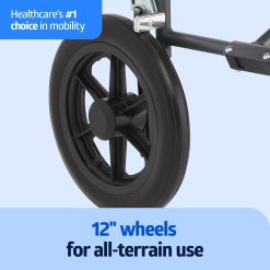 Alternative view of Medline Transport Wheelchair Lightweight Portable