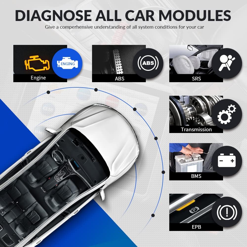 Autel Scanner MaxiSys MS906, 2022 Newest Automotive Scan Tool, Updated of MS906BT/MK906BT/MS906TS/MS908, ECU Coding, Bi-Directional Control, 31+ Services, All Systems Diagnostics - Image 7