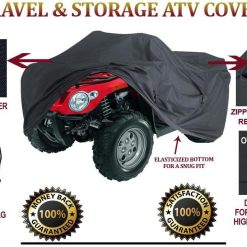 Alternative view of Heavy Duty 4 Wheeler ATV Cover Compatible for Cannondale Blaze 440 Quad All Terrain Vehicles 2002-2006. Strong All Weather Protection.