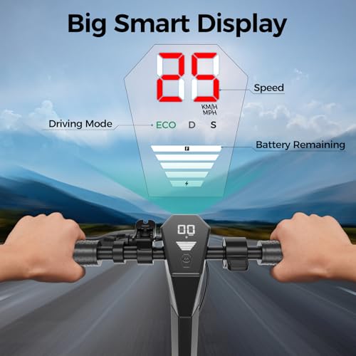 Electric Scooter for Adults, 19/25 Mph Max Speed, 21/25/35 Miles Range,350/500/600W APP Control E-Scooter with 8.5/10 Inflatable tire, Foldable Escooter with App Control, UL 2272 Certified - Image 3