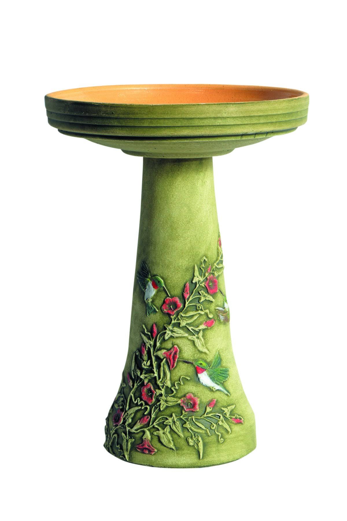 Burley Clay Hummingbird Bird Bath Set - Image 8