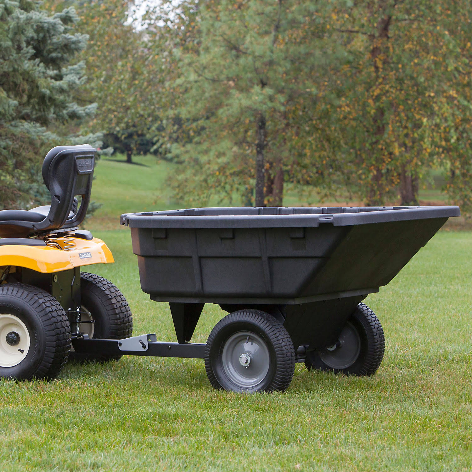 Ohio Steel 15 Cu. ft. Poly Swivel Lawn Tractor Dump Cart 1000P-SD - Image 7