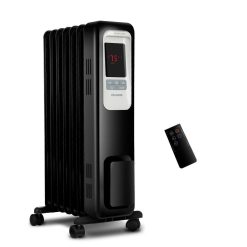 Pelonis Electric Radiator Heater 1500W Portable Oil Filled Radiator Space Heater with Digital Thermostat 24-Hour Programmable Ti