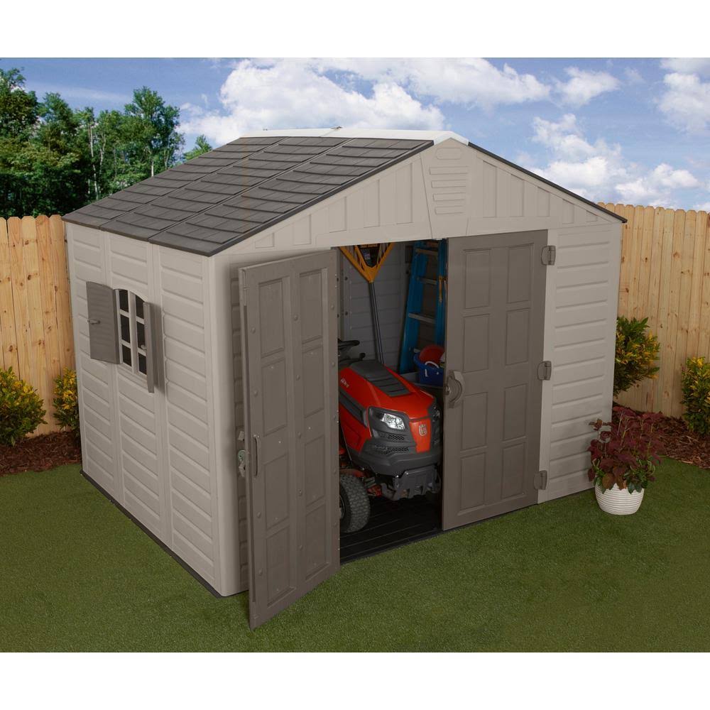 US Leisure 10 ft. x 8 ft. Keter Stronghold Resin Storage Shed - Image 2