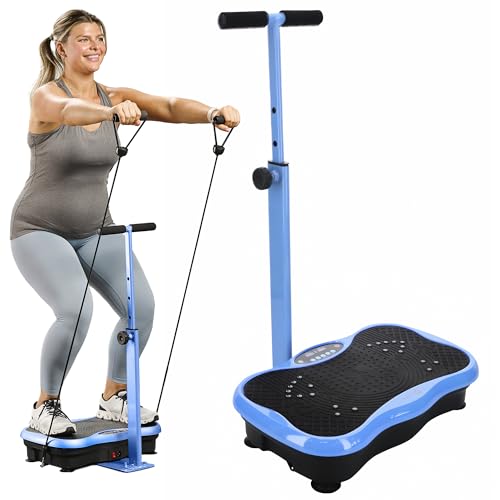 Lifepro TrimLite Vibration Plate Exercise Machine with Handlebars ?C Whole Body Vibration Machine, Ideal Lymphatic Drainage Massager ?C 99 Speed Levels, Bluetooth Speaker, Resistance Bands & Remote - Image 2