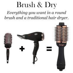 Alternative view of L’ANGE HAIR Le Volume 2-in-1 Titanium Brush Dryer Black | 75MM Hot Air Blow Dryer Brush in One with Oval Barrel | Hair Styler for Smooth, Frizz-Free Results for All Hair Types