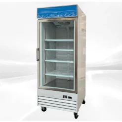 31 in. Single Glass Door Food Merchandiser Commercial Freezer, 23 cu. ft.