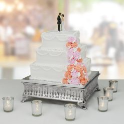 Alternative view of Tabletop Classics by Walco AC9127 18×22 Contemporary Square Nickel-Plated Cake Stand