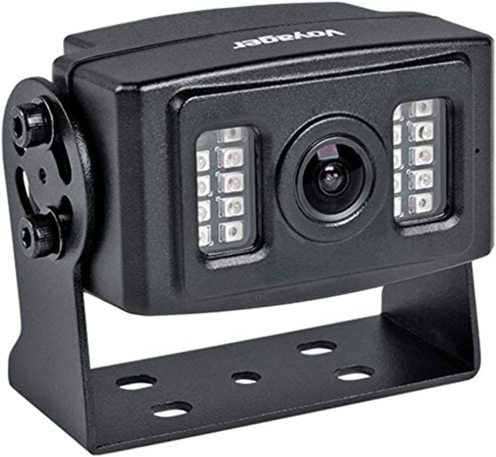 Voyager VCMS20B Rear Color Camera with LED Low-Light Assist, Black, 1/3 CMOS Image Sensor, 600 TV Lines Resolution, 145?? Viewing Angle, Built-in Microphone, Electronic Iris Shutter, Waterproof (IP69K