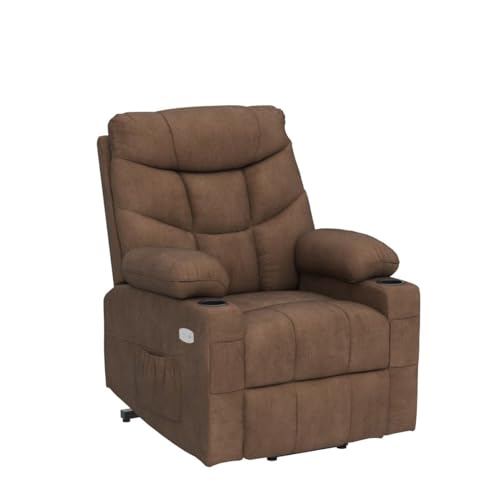 YITAHOME Power Lift Recliner Chair, Modern Fabric Recliner Chair with Massage and Heat, Spacious Seat, USB Ports, Cup Holders, Remote Control, Suitable for Living Room Dark Grey2 - Image 9