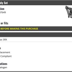Headlight Assembly Set of 2 – Compatible with 2010-2016 Cadillac SRX
