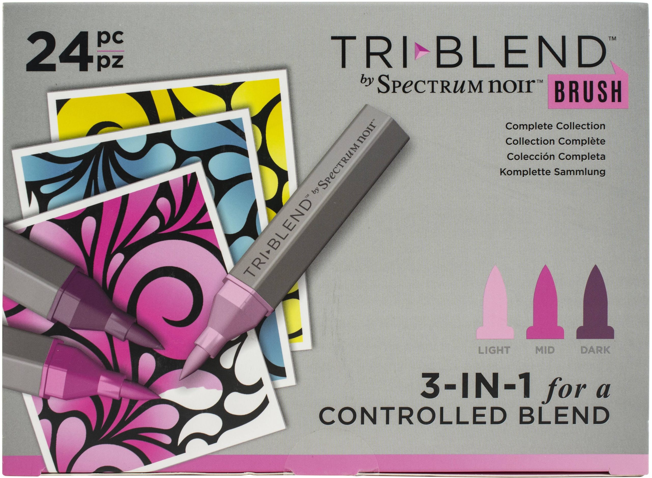 Spectrum Noir Triblend Brush Markers 24/Pkg-Complete Collection - Image 2