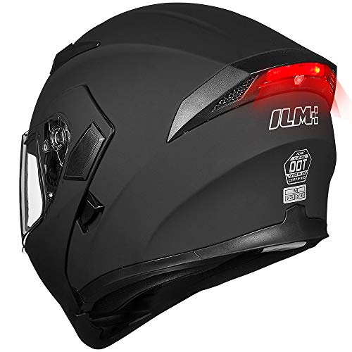 ILM Motorcycle Dual Visor Flip up Modular Full Face Helmet DOT 6 Colors Model 902 - Image 15