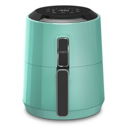 Crux Aqua Sky Blue, Touchscreen Electric Air Fryer, 3.7-Quart
