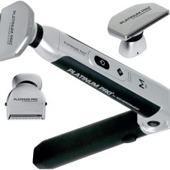Platinum Pro by MANGROOMER New Back Shaver with 3 Shock Absorber Flex Heads, Power Hinge, Extreme Reach Handle & Bonus Case! (Generation 8.0), 4 Piece Set Pack of 2