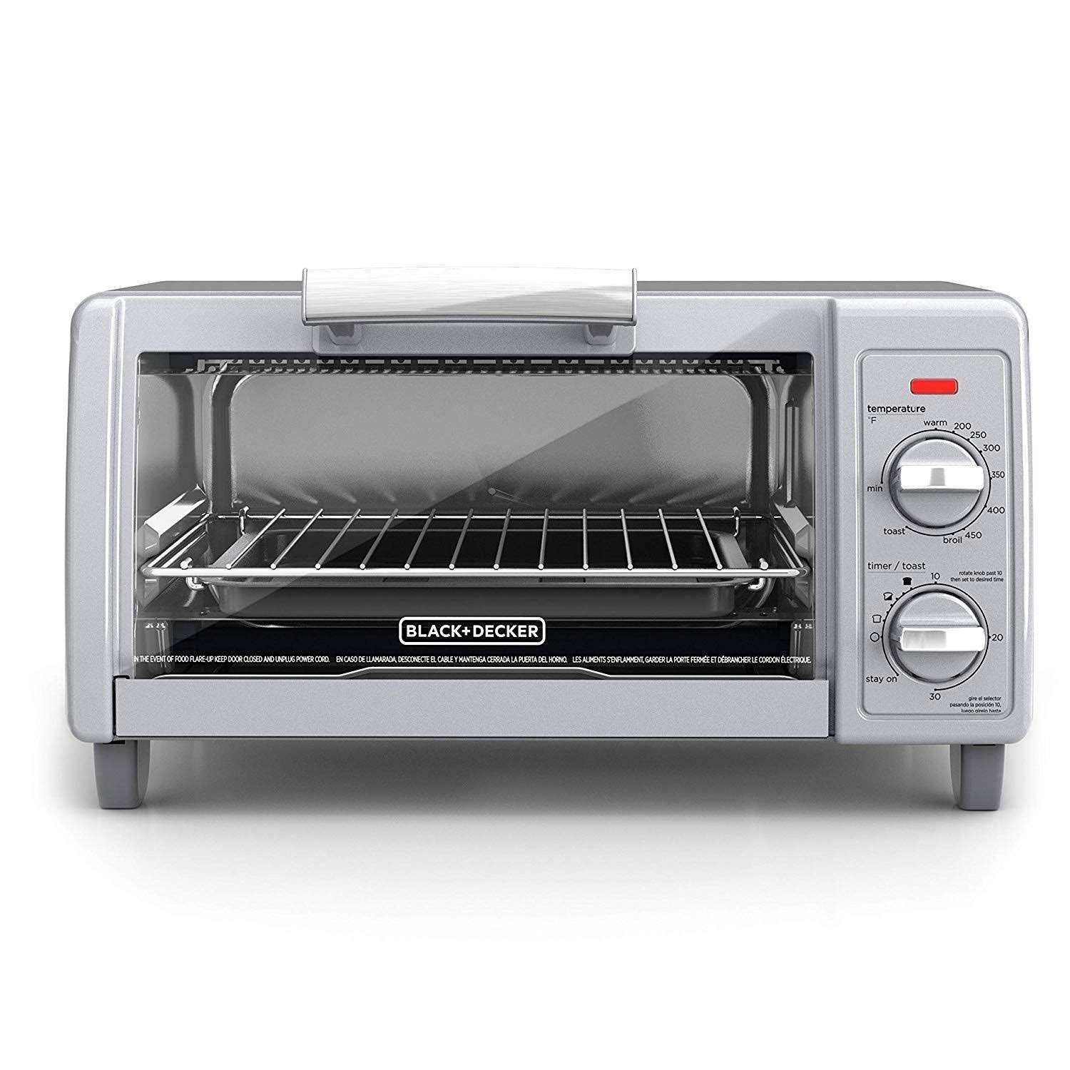 4-Slice Stainless Steel Toaster Oven Black + Decker, Silver - Image 3