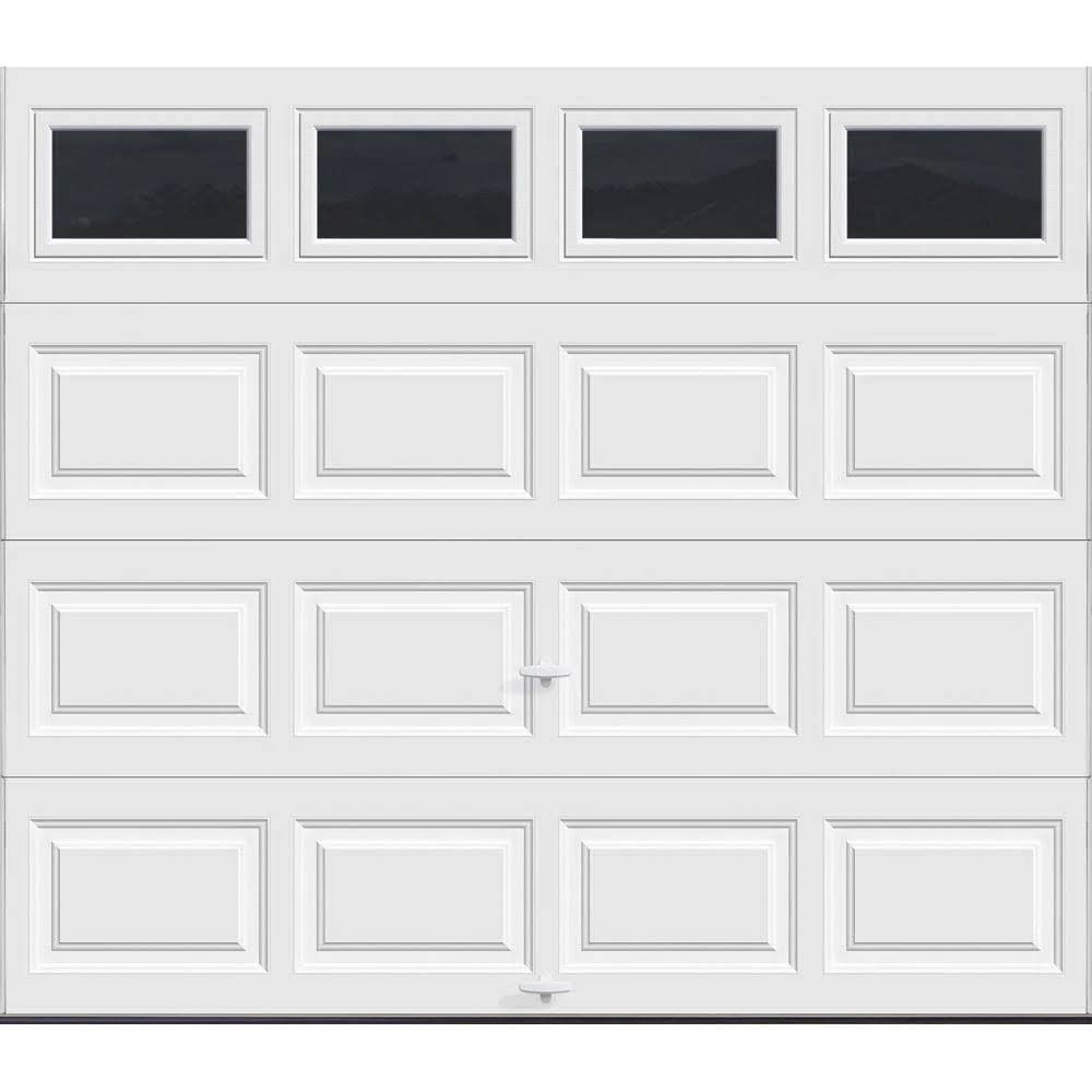 Clopay Classic Collection 9 ft. x 7 ft. 6.5 R-Value Insulated White Garage Door with Plain Window 111379