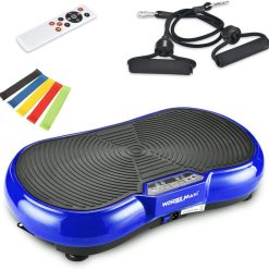 Wonder Maxi 3D Vibration Plate Exercise Machine, Whole Body Workout Vibration Fitness Platform with Dual Motor Oscillation?? Remote Control and Resistance Bands for Weight Loss Toning