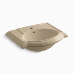 KOHLER K-2287-1-33 Devonshire Bathroom Sink with Single Faucet Hole, Mexican Sand