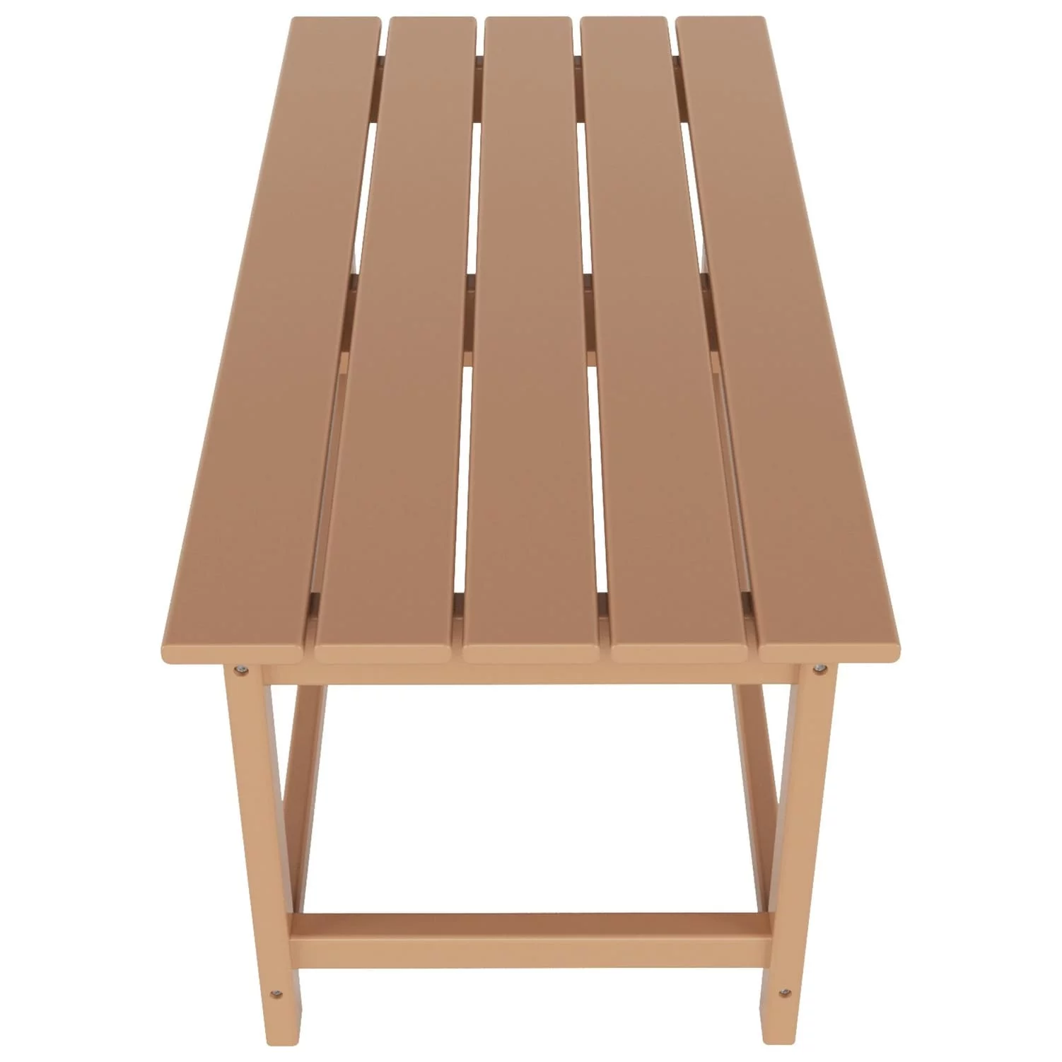 Polytrends Laguna All Weather Poly Outdoor Coffee Table – Rectangle Teak - Image 2