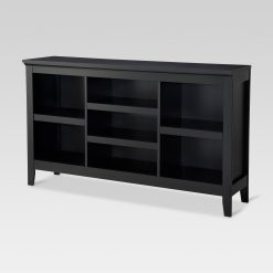 Threshold Carson Horizontal Bookcase with Adjustable Shelves – Black
