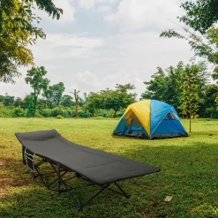 Alternative view of Folding Camping Cot ?C Deluxe Collapsible Single Person Bed in a Bag w/Pillow for Indoor & Outdoor Use ?C Ultra Lightweight, Comfortable, Heavy Duty Design Holds Adults & Kids