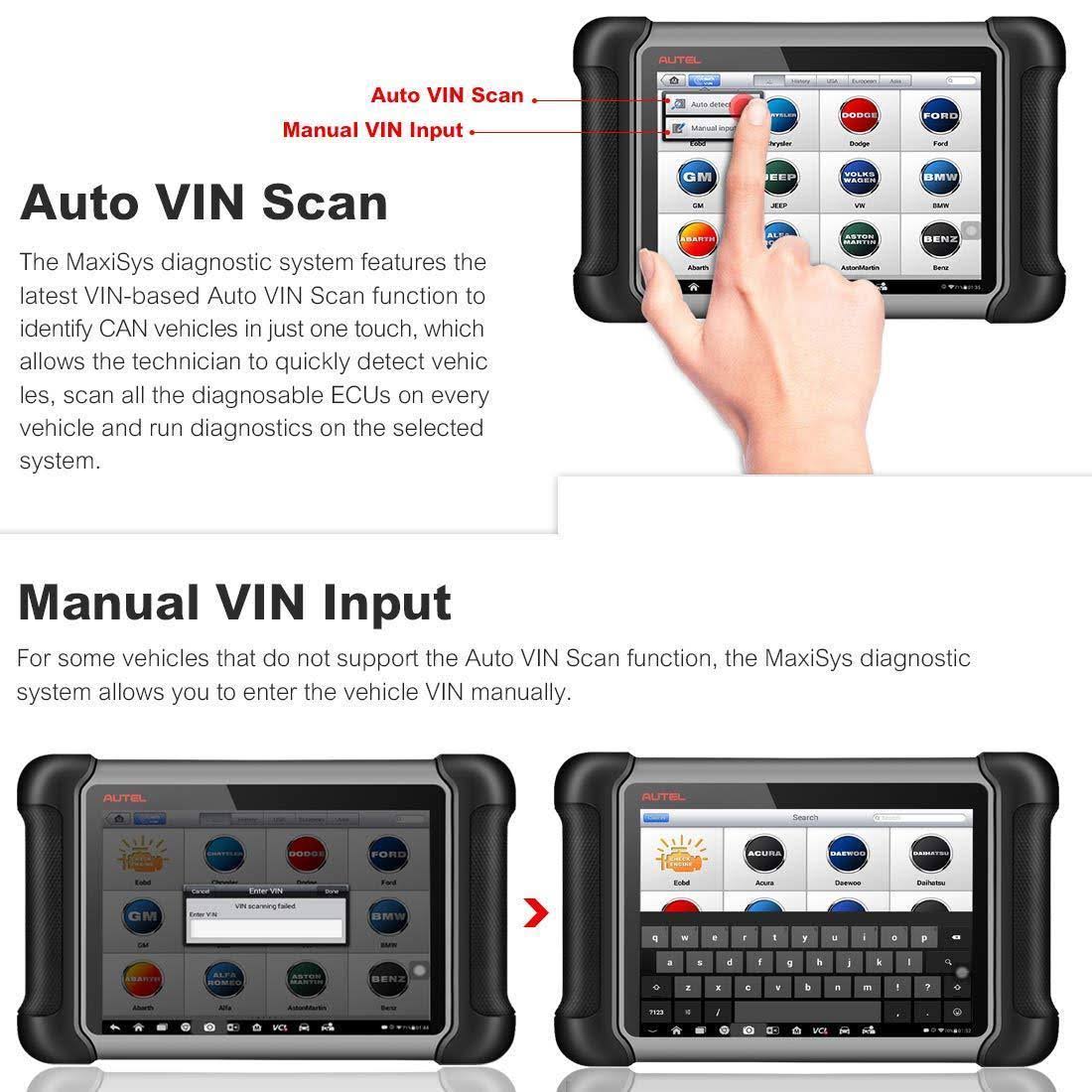 Autel MaxiSys MS906BT OBD2 Bluetooth Auto Diagnostic Tool Scanner ECU Coding - Image 4
