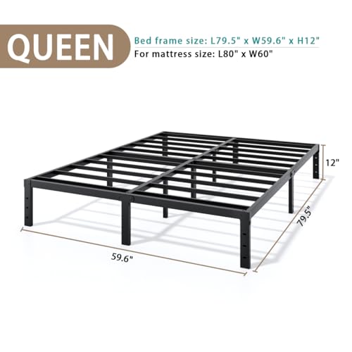 Metal Bed Frame Full Size – 14 Inch Heavy-Duty Full Platform Bed Frame No Box Spring Needed, Easy Assembly, Noise-Free, Sturdy Mattress Foundation, Underbed Storage Space - Image 11